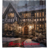 Rideaux De Douche Magie de Noël rustique (Devant)