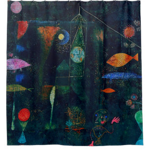 Rideaux De Douche Magie de poisson de Paul Klee Peinture Abstraite A