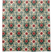 Rideaux De Douche Magie des fleurs boho - dans des nuances de vert e (Devant)