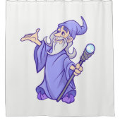 Rideaux De Douche Magique violet sorcière magicien sorcière (Devant)