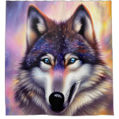 Rideaux De Douche Magnificence Masculine du loup (Devant)