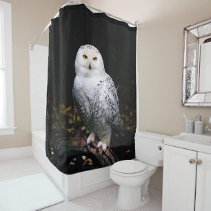 Rideaux De Douche Magnifique harfang des neiges d'hiver