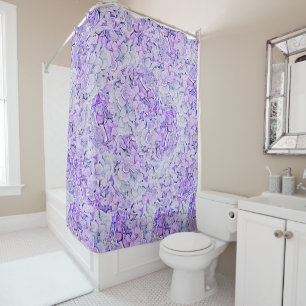 Rideaux De Douche Magnifique hydrangée motif en lavande, floral