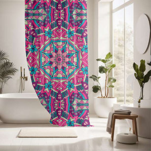 Rideaux De Douche Magnifique mandala coloré sans couture motif