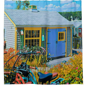 Rideaux De Douche Magnifique peinture cycliste