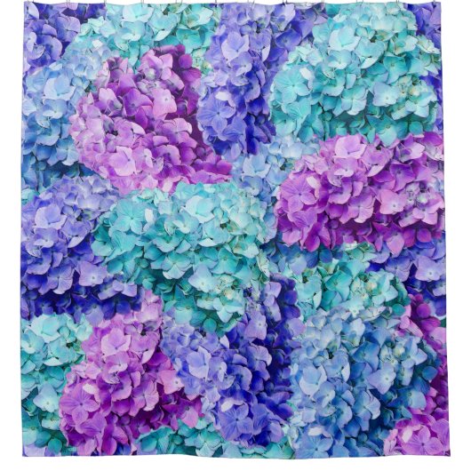 Rideaux De Douche Magnifiques fleurs d'hydrangée (Devant)