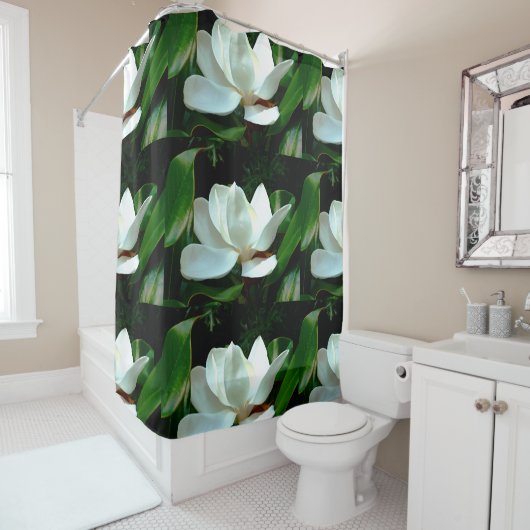 Rideaux De Douche Magnolia Closeup (En situation)