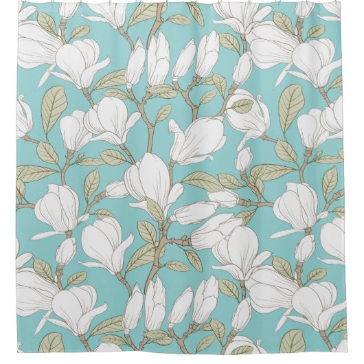 Rideaux De Douche Magnolia Motif (Devant)