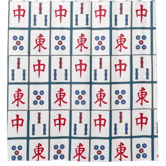 Rideaux De Douche Mahjong Jeu Titres Design (Devant)