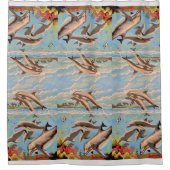 Rideaux De Douche Main Painted by Number | Dolphins | (Devant)