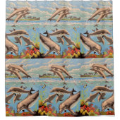 Rideaux De Douche Main Painted by Number | Dolphins | (Devant)