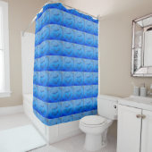 Rideaux De Douche main serrée bleu (En situation)