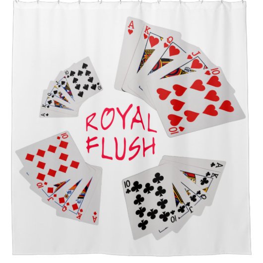 Rideaux De Douche Mains de poker - Royal Flush (Devant)