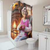 Rideaux De Douche Mains du coeur (En situation)