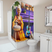 Rideaux De Douche Mains du coeur (En situation)