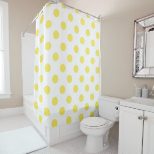 Rideaux De Douche Maïs Cercles Pois Jaunes