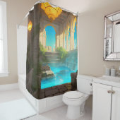 Rideaux De Douche Maison de bain antique - Rêves Spas (En situation)