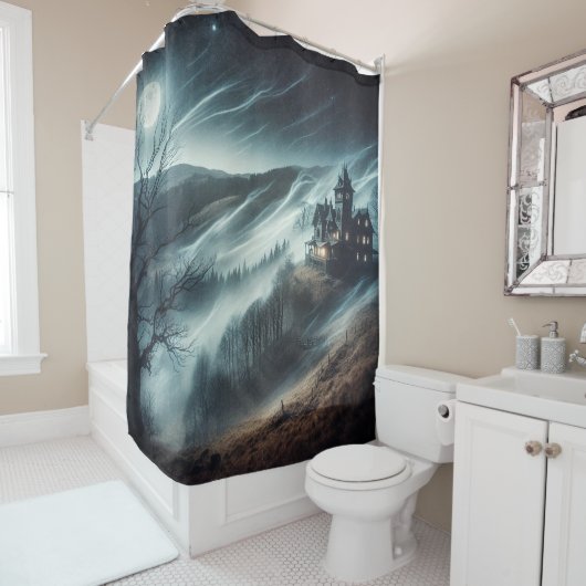 Rideaux De Douche Maison haunted (En situation)