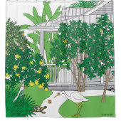 Rideaux De Douche Maison Tropicale (Devant)