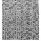 Rideaux De Douche Maisons hollandaises - Amsterdam noir blanc (Devant)