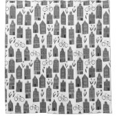 Rideaux De Douche Maisons hollandaises - Amsterdam vélos tulipes (Devant)