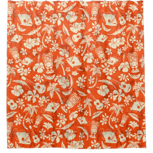 Rideaux De Douche Makapuu Beach Hawaiian Batik Aloha Shirt (Devant)