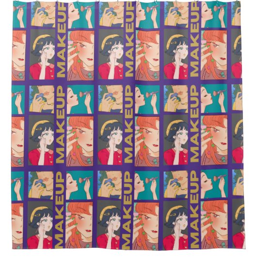 RIDEAUX DE DOUCHE MAKEUP ANIME AMIS (Devant)