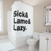 Rideaux De Douche Malade & Lame & Lazy. (En situation)