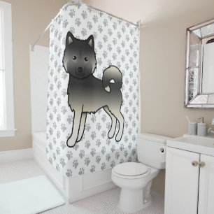 Rideaux De Douche Malamute d'Alaska agouti Chien de dessin animé mig