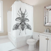 Rideaux De Douche Mâle-Scarabée psychédélique inspiré (En situation)