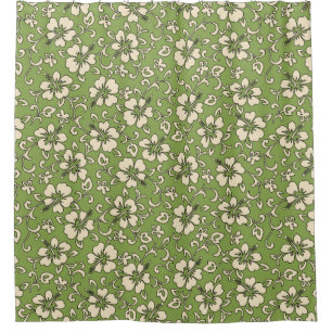 Rideaux De Douche Malia Hibiscus Pareau Floral Hawaiian Pareau