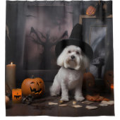Rideaux De Douche Maltais Citrouille Halloween effroi (Devant)