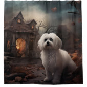 Rideaux De Douche Maltais Halloween effrayant (Devant)