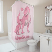 Rideaux De Douche MamaSaurus T-Rex et bébés dinosaures (En situation)