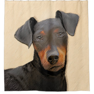 Rideaux De Douche Manchester Terrier Peinture Art animal original