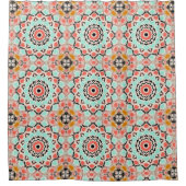 Rideaux De Douche Mandala abstrait en rond sans joint (Devant)