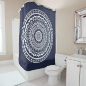 Rideaux De Douche Mandala Blanc Laissez la mer vous libérer (En situation)