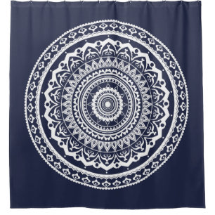 Rideaux De Douche Mandala Blanc Laissez la mer vous libérer