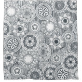 Rideaux De Douche mandala cirque métal blanc (Devant)