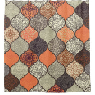 Rideaux De Douche Mandala coloré : Patchwork Islamique Sans Seamless