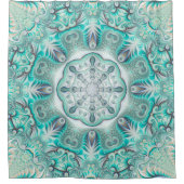 Rideaux De Douche Mandala, Coral Reef Turquoise (Devant)