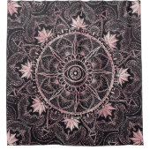 Rideaux De Douche Mandala de l'oeil rose noir (Devant)