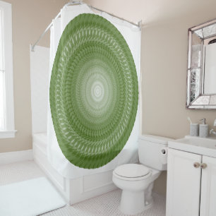 Rideaux De Douche Mandala de Scies Vertes dans les tribus
