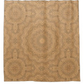 Rideaux De Douche Mandala d'or. "Sable doré". (Devant)