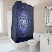 Rideaux De Douche Mandala en bleu...... (En situation)