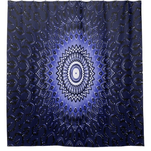 Rideaux De Douche Mandala en bleu...... (Devant)