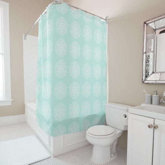 Rideaux De Douche Mandala en verre marin (En situation)
