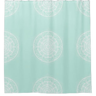 Rideaux De Douche Mandala en verre marin