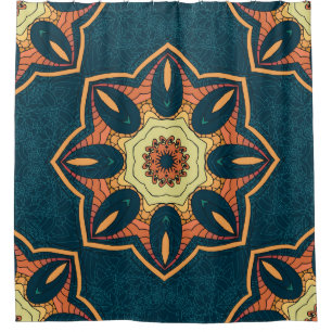 Rideaux De Douche Mandala ethnique : motif vintage sans soudure