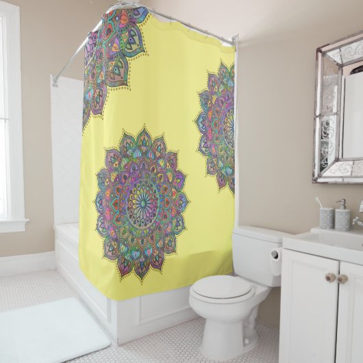 Rideaux De Douche Mandala Inde Style 1 (En situation)